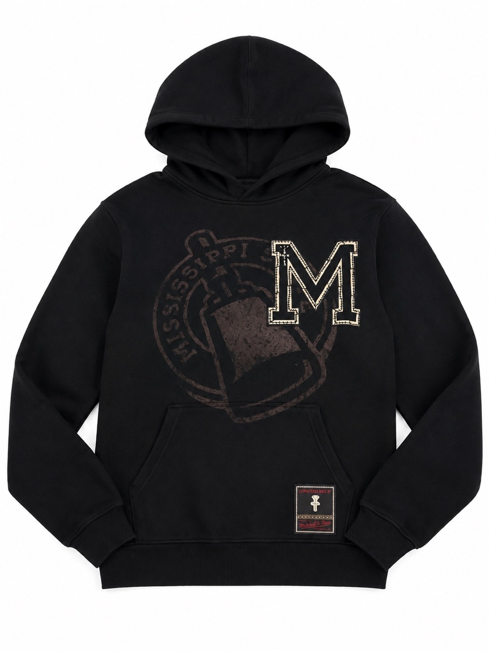 NWT Travis Scott x Mitchell & Ness Hoodie Men's Medium Black Mississippi State